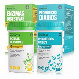Windboss Enzimas Digestivas Y Probioticos 60+60 Caps Sabor S