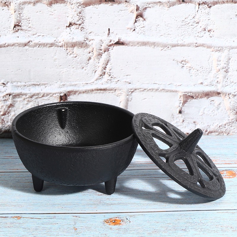 Cast Iron LotusShaped Incense Aromatherapy Burner for Home Decoration Bathroom