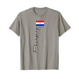 Paraguay Flag Pole Patriotic Paraguay Signature Flag T-Shirt