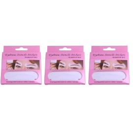  Eyebrow Stencils Reusable High Quality Plastic Molds (6 Models) (3 pack)
