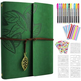 ZEEYUAN DIY Photo Album Black 60 Pages DIY Leather Photo Book Set Ideal as a Travel Album Wedding Album Family Album Scrapbook Family Album Family Book