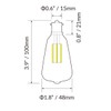 Dream lighting LED Edison Bulb 3W, 150 Lumens, Warm White