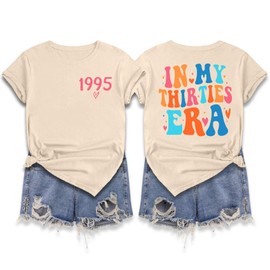 30th Birthday Gifts for Her in My Thirties Era Tshirt Women Vintage 1994 Graphic Tee Thirty Birthday Tops