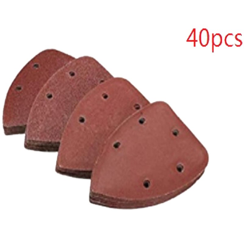 40pcs Mouse Detail Sander Sandpaper Pads Sheets 180 Grits 5