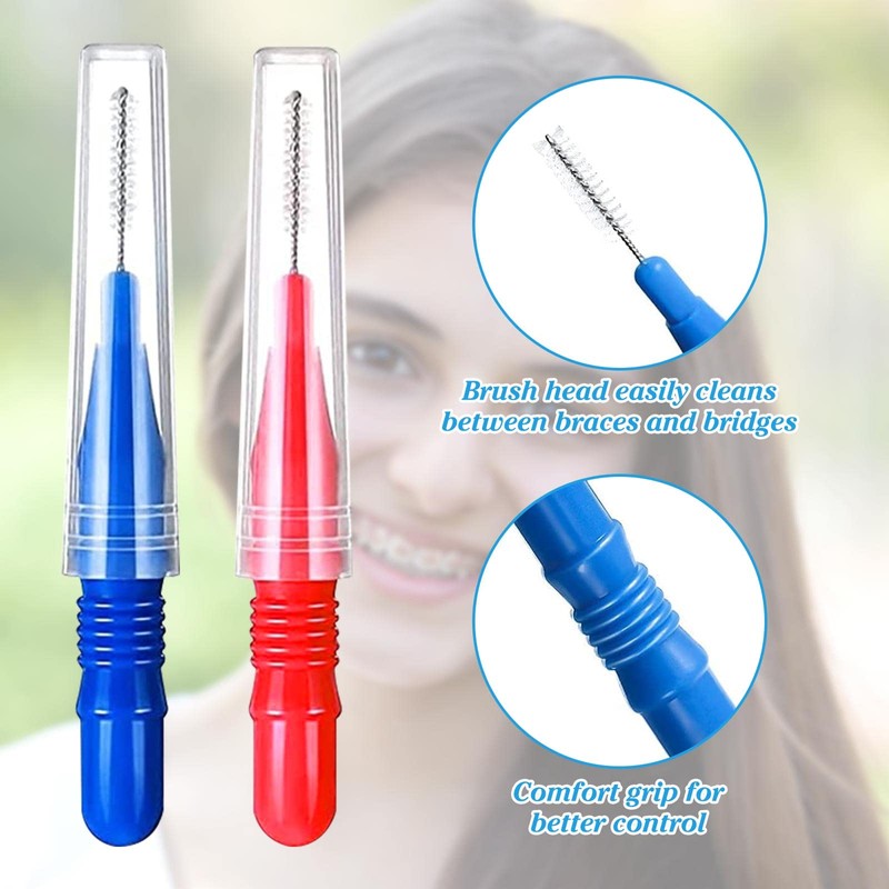 VEGOATY Pack of 100 Interdental Brushes, Interdental Brushes, Interdental Brushes,