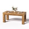LITTLE TREE Modern Dining Table, Rectangle Heavy Duty Kitchen Table