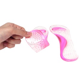 footinsole Arch Support Orthotic Insoles – Effective Support for Fallen, Flat or Weak Arches (Without Heel Cushion, Pink)