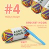 1.76Oz/87.5Yds Rainbow Beginner Crochet Yarn, Yarn for Crocheting and Knitting,