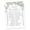 Inkdotpot Would She Rather Bridal Wedding ShoweráGame Greenery Funny Rehearsal