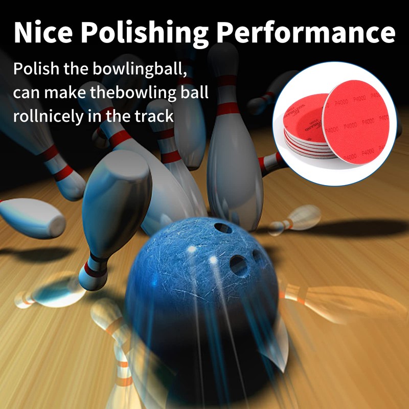 GSSHBR 16 Pack Bowling Sanding Pads Bowling Accessories Bowling Ball