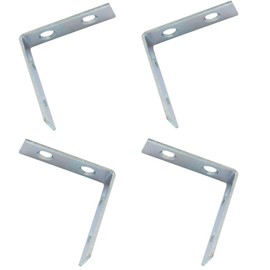 Merriway BH05146 (4 Pcs) Corner Brace Bracket Plates, BZP 40mm - Pack of 4 Pieces, Bright Zinc Plated