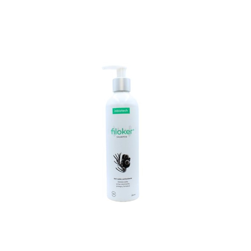 Filoker Shampoo 250ml Detiene Caída Activa Crecimiento Fortalece Cabello Inbiotech