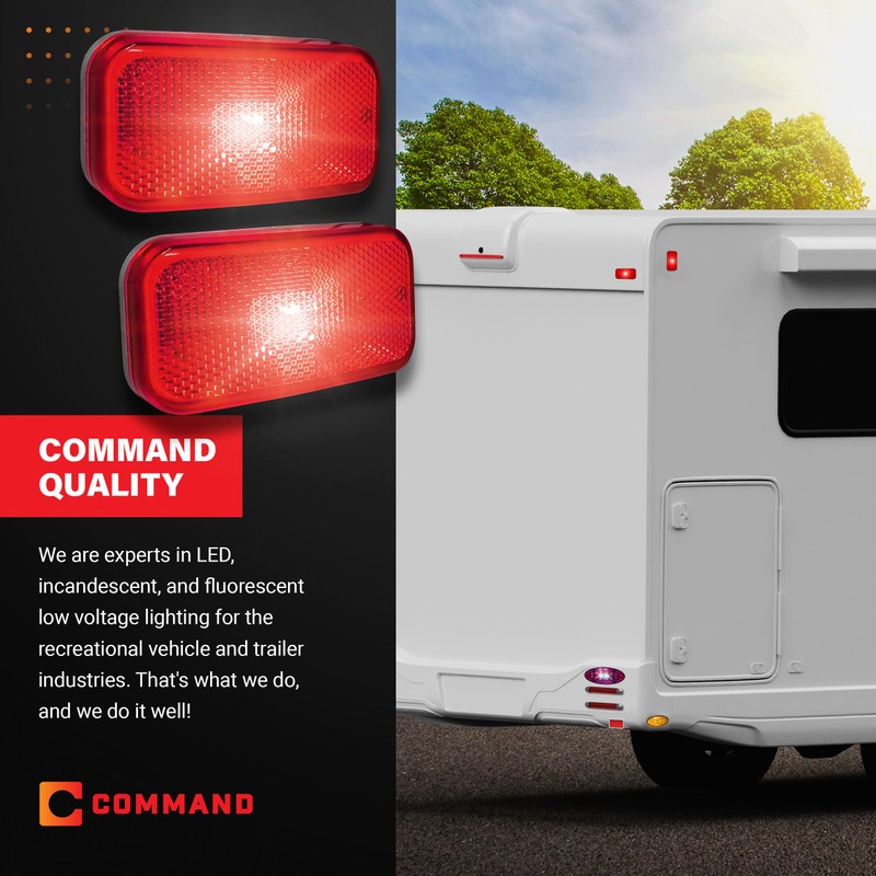 Command Electronics OEM 12V Modern Incandescent RV & Trailer Clearance
