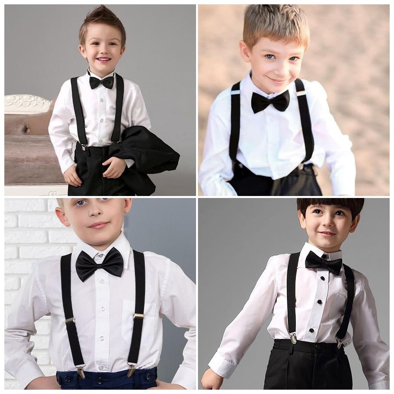 Tokaneit Braces Bow Tie Set, Children's Braces Bow Tie Set,