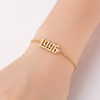 Glimmerst 18K Gold Plated Stainless Steel Birthday Year Number Bracelet
