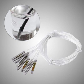 PT100 Probe, Pack of 10 PT100 Platinum Resister Waterproof Temperature Sensor Temperature Probes for Temperature Controller