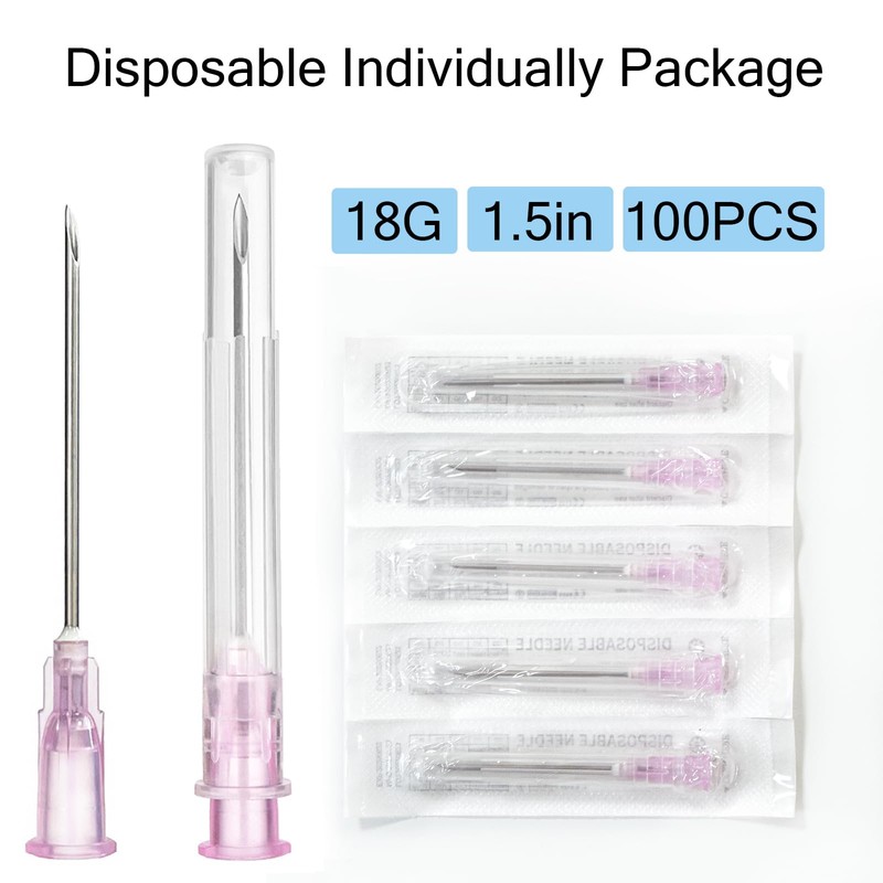 100Packs 18Ga 1.5inch, Lab Dispensing Accessories, Measurement, Refilling Inks