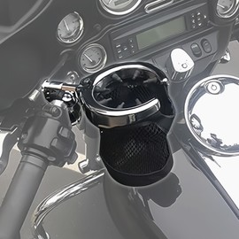 XMT-MOTO Universal Motorcycle 1.25" Handlebar Mount Drink Cup Holder Fit For Harley
