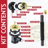 SPARES2GO Bath Combination Waste Plug and Chain Luxury Gold Brass