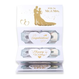 Wedding Money Card, Wedding Card for Cash Gifts, Weddings Money Holder, Wedding's Cards for Bride and Congratulations Elegant Marriage for Bridal Shower, Shower, Son & Daughter in Law