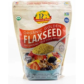 Premium Gold Organic Ground Flax Seed | High Fiber Food | Omega 3 | 4 pounds