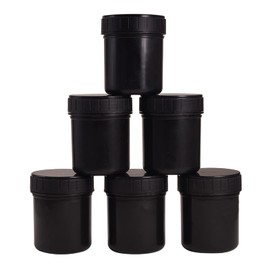 WANDIC Plastic Paint Cans, 6PCS 150ML Black Empty Plastic Paint Jars Paint Storage Container with Lid for Paint Chemical Coating Ink Food & Flavor