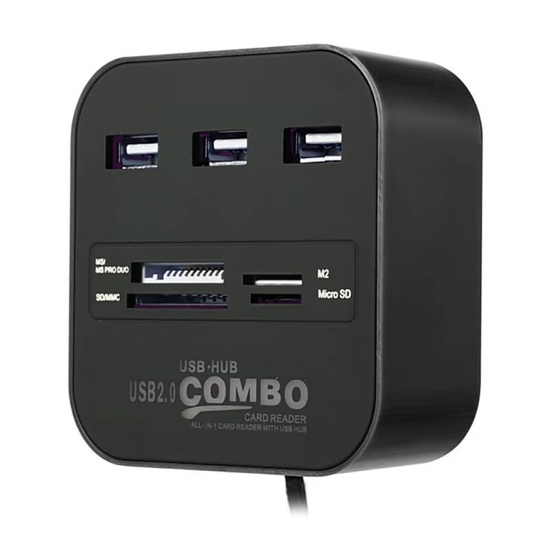 H31CS USB 2.0 Hub with 3 Ports & Card Reader