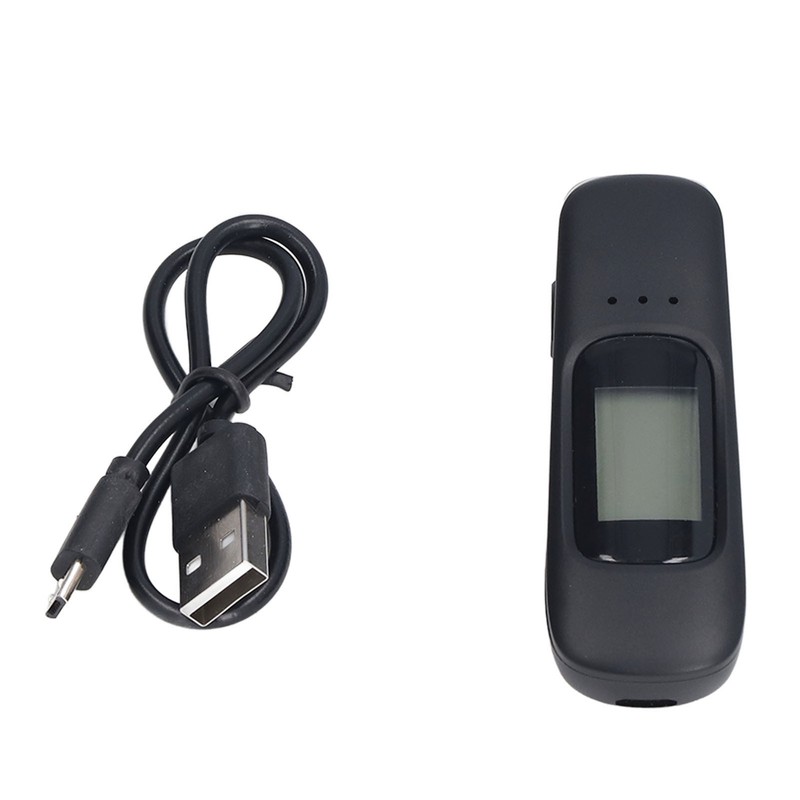 Breathalyzer Black Portable Mini Dustproof High Accuracy Rechargeable Blowing Special