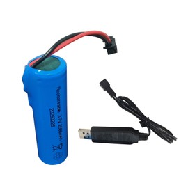 3.7V Rechargeable Battery 2500mah Li-ion Battery 1 Pack with USB Chargers SM-2P Plug for RC Cars DE42 DE44 DE45 DE68 Toy Cars