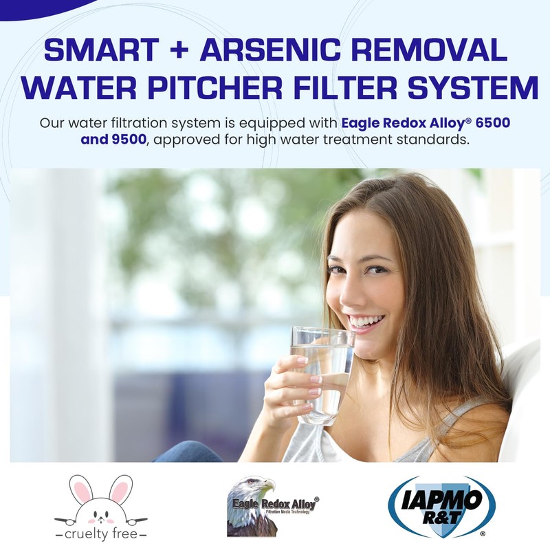 Crystal Quest Water Filter Pitcher - 12-Cup Capacity, Includes 1