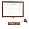 Dry Erase Monthly Calendar Whiteboard, Magnetic White Board for Wall,Brown