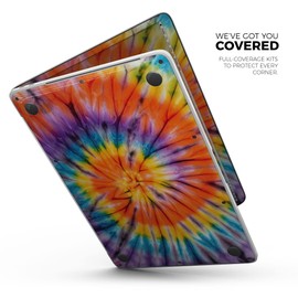 Design Skinz Bright Tie Dyed V1 Full-Body Wrap Scratch Resistant Decal Skin-Kit Compatible with MacBook 14" Pro M1 (A2442)