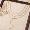 Y-Necklace for Women,14k Gold Plated Y-Shaped Pendant Necklace Trendy Layered