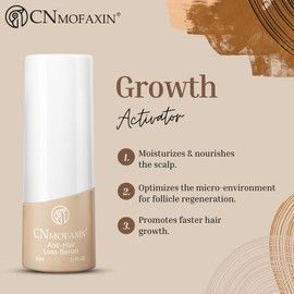 CNMOFAXIN Hair Growth Serum 60ml - Anti Hair Loss Treatment for Women & Men - Thickening & Regrowth Formula with Ginseng & Copper Peptides - Strengthens Roots, Reduces Hair Fall, Adds Volume
