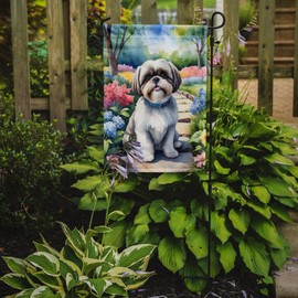 Caroline's Treasures DAC6717GF Shih Tzu Spring Path Garden Flag Mailbox Flag Decorative Yard Flag Banner Outside Patio Artwork Yard Flower Beds, Garden Size, Multicolor