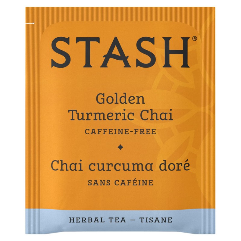 Stash Tea Turmeric Chai Herbal Tea - Naturally Caffeine Free,