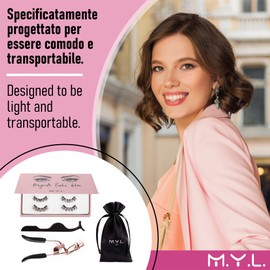 M.Y.L Push Up Angel Reusable Magnetic Eyelashes, Set of 4 Eyelashes, Magnetic Eyelashes without Eyeliner