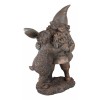 Whimsical Mr Gnome Dancing With Hare Rabbit Fairy Garden Figurine