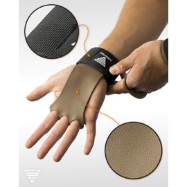 GORNATION Fitness-Handschuhe - Premium Leder-Grips mit Handgelenkstütze für Herren & Damen - Sporthandschuhe für Calisthenics, Kraftsport, Gym - L