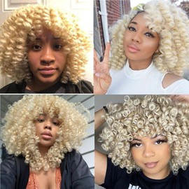 5 Packs Wand Curl Crochet Hair 8 Inch Jamaican Bounce Crochet Hair Short Curly Braids Hair Curly Short Hair for Black Women 20 Roots/Pack