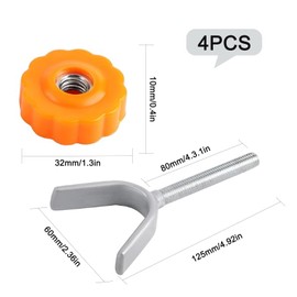 Pack of 4 Y Spindle for Stair Gate, Safety First Stair Gate, Stair Gate, Y-Spindle Pressure Screws M10 for Safety Doors, Children's Doors, Stair Gates, Suitable for Babies, Dogs