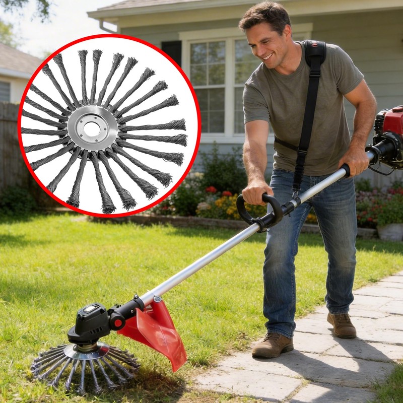 SoJumpvr 10 Inch Steel Wire Wheel Brush Weed Eater Head,