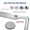 BGGTMO Stainless Steel License Plate Frames- 2 Pack Heavy Duty