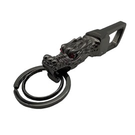Queen-b Keychain, Keyring, Dragon, Double Ring, Men's, Carabiner, Hook, Stylish, Cool Design, Luxury, Car, Home, Keys, Chain Strap, Black