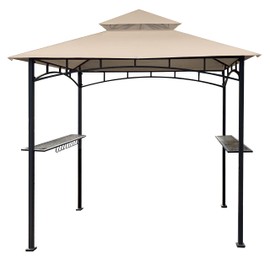 SCOCANOPY Grill Replacement Canopy BBQ Gazebo Top Compatible with Aldi Gardenline Belavi Shoprite Grill Gazebo,for Model Number: 43472,812576,822694,31937-17,21581,(Light Beige)