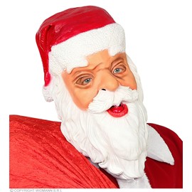 Widmann 03322 - Full Head Mask Santa Claus Face Mask Santa Claus Christmas Theme Party Carnival