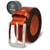 Cartvelli Men's Business Leather Belt with Gift Box Made in