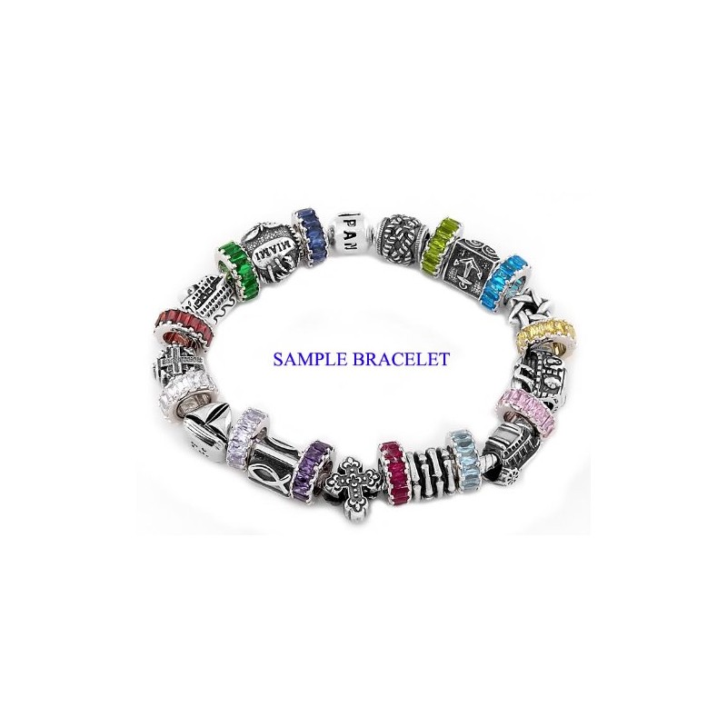 LGU Sterling Silver Oxidized Noah's Ark with Animals Dangle Bead