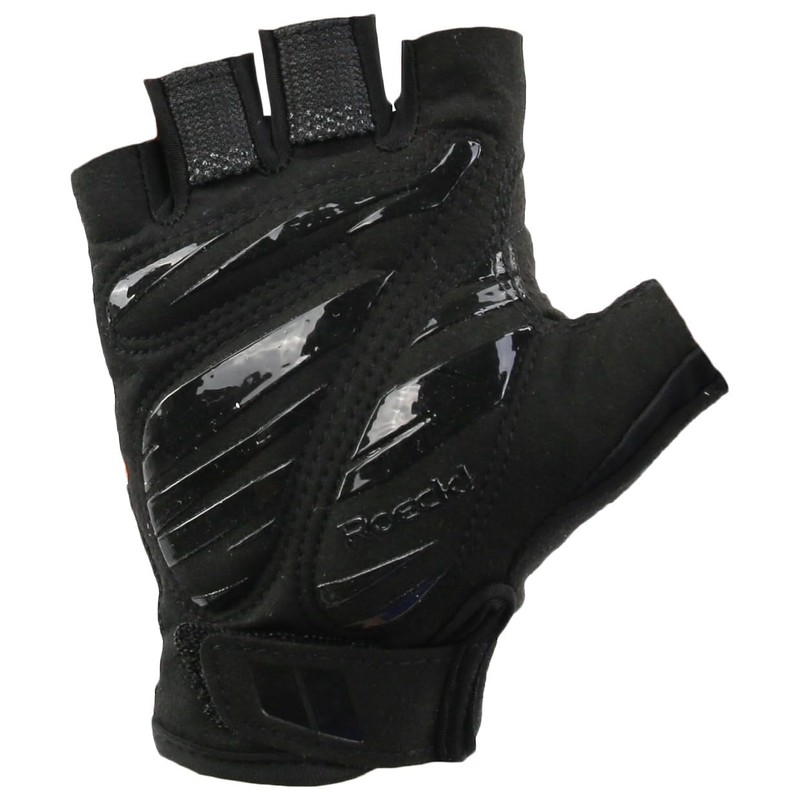 Roeckl Bruneck Cycling Gloves Short Orange/Black 2024: Size: 7.5