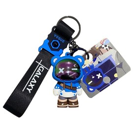 SXQYBZ Creative, Fashionable, Cute Cartoon Rabbit, Little Bear Keychain, Resin Animal Pendant, Backpack, Car Keychain (Student Bear)